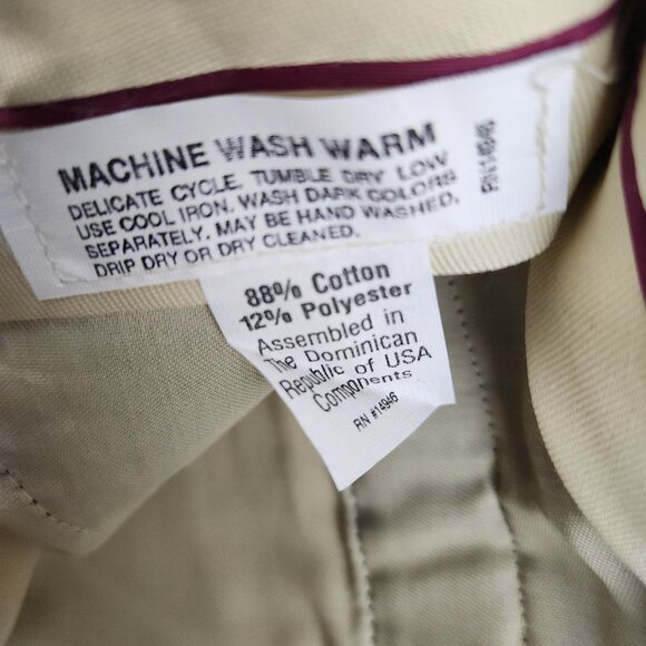 VTG Deadstock Corduroy Pants Size 38 Long Unfinished Pleated Wide Wale Navy Blue - Picture 7 of 9